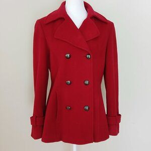 Steilmann Wool & Cashmere Blend Double Breasted Pea Coat Size 8